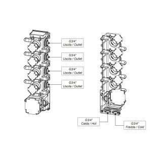 Скрытая часть для термостата высокой производительности Gessi 43107.031